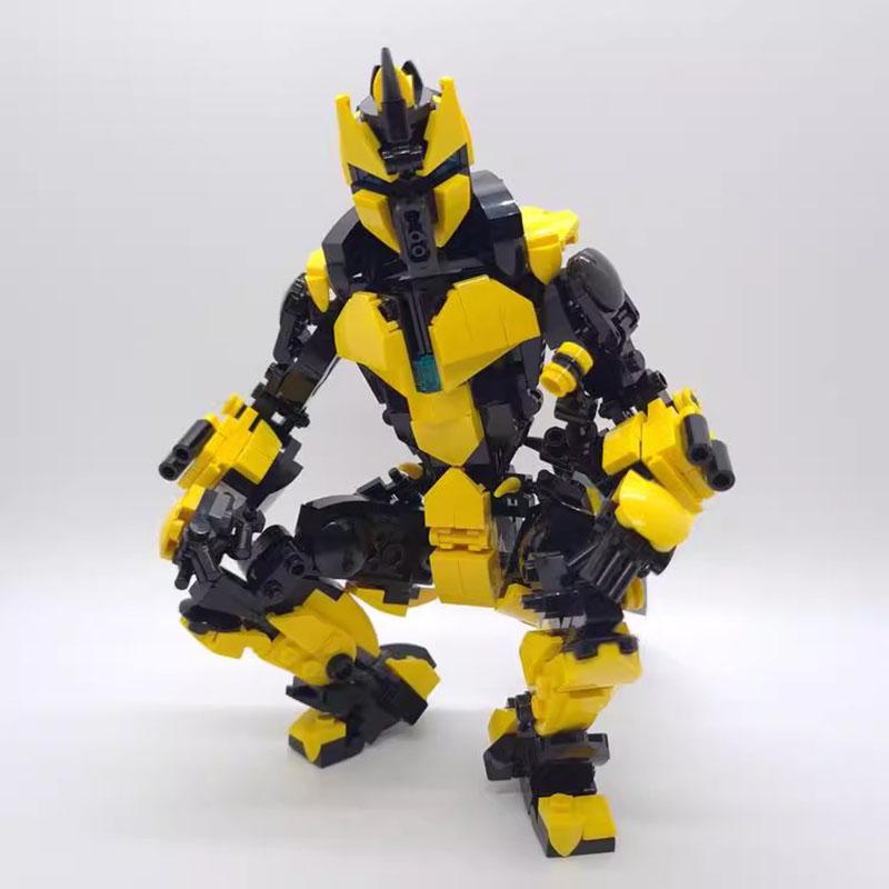 MOC Yellow Mech 438 Pieces of Creative Puzzle Building Blocks
