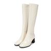 Leather Breathable 6.5cm Long Boots Bbg851iv