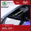 Car Sticker 2025 New 2Pcs Car Rearview Mirror Rain Eyebrow Visor Covers For Skoda Octavia Superb Rapid Kodiaq Karoq Fabia Kamiq