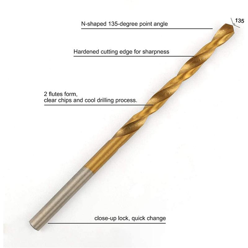 Fresh 480 Pcs Titanium Drill Bit Set HSS Drill Bits For Metal, Steel, Wood, Plastic, Copper, Aluminum Alloy, 1Mm To 3.5Mm