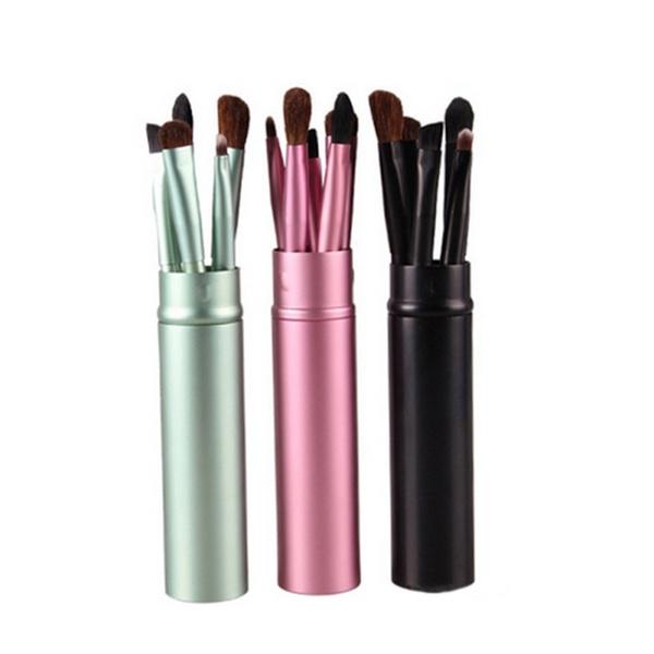 5ks přenosných mini štětců na líčení očí Set Eyeshadow Eyeliner Eyebrow Brush