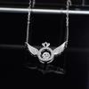 925 Sterling Silver Necklace Pendant  Wings Angel 5A Zircon for Women Wedding Jewelry Fine Accessories Fashion Party Gifts