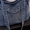 Retro old denim armpit bag women's shoulder messenger bag