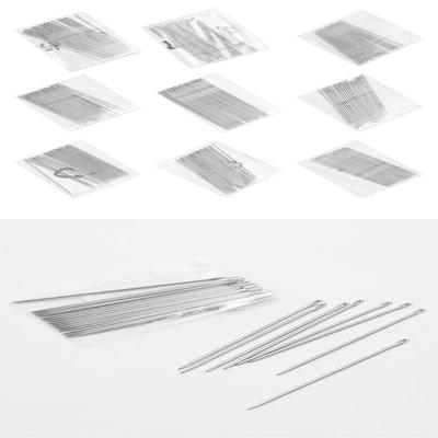 25Pcs Multi-Size Big Eye Hand Sewing Needle Home Sewing Steel Needle Cross-Stitchs Hand Embroidery Clothes Needles