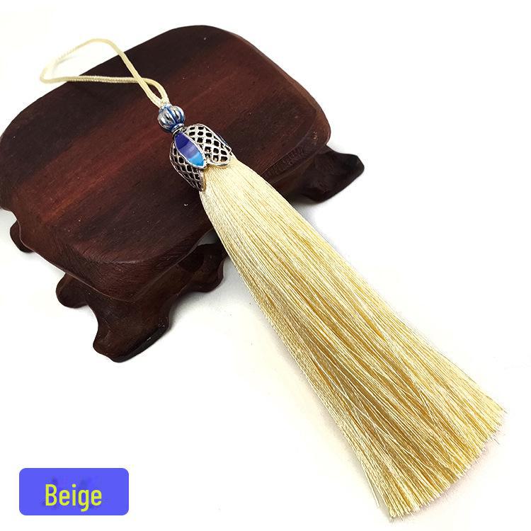 Cloisonné Blue Tassel Crown & Bookmark Accessory