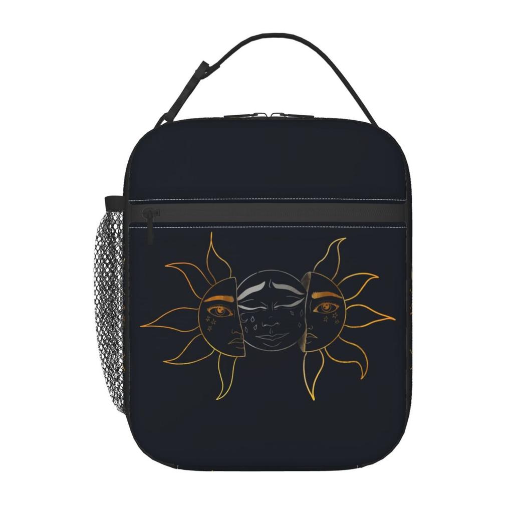 Mysterious Sun And Moon Insulated Lunch Bag for Kids School Cooler Thermal Food Box Tote Portable Lunch Boxes Container