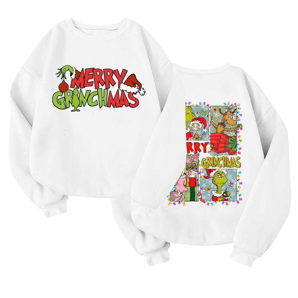 Children's Fashionable Lightweight Long-sleeved Round Neck Pullover With Pockets Printed Pullover