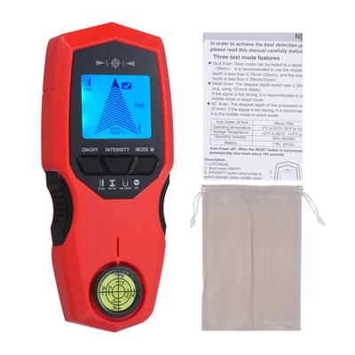 Duvar Saplama Bulucu Çok Fonksiyonlu Duvar Tarayıcısı LCD Ekranlı Kabarcık Seviyesi Duvar Sensörü Metal için,