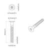 Confirmat Screws 12 pcs Silver Ø5 x 40 mm Metal