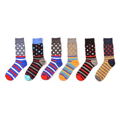 Modische Socken mit Streifen und Punkten, bunte Hip-Hop-Street-Socken für Herren, lässige Baumwollsocken, Geschenke für Männer