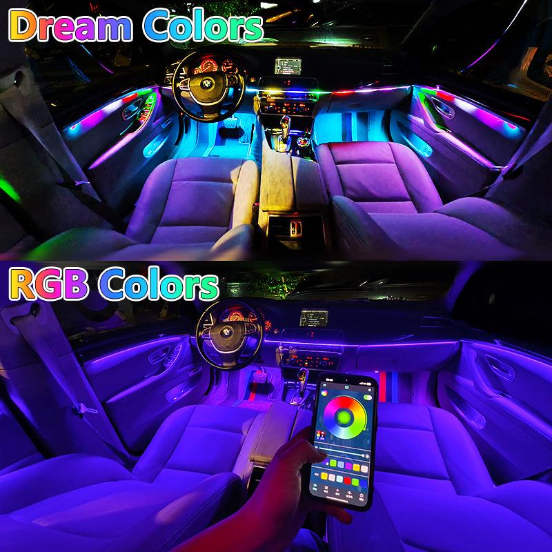 RGB 22in1 Car Interior Acrylic Car Ambient Lights For BMW E46 E90 E39 E60 E36 E30 E70 E91 E92 E93 Car Accessories