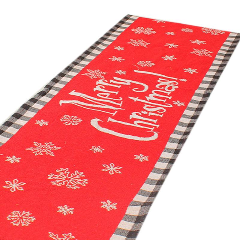 Christmas Table Runner Flag Printing Wear Dirt Resistant Xmas Christmas Table Flag for Christmas