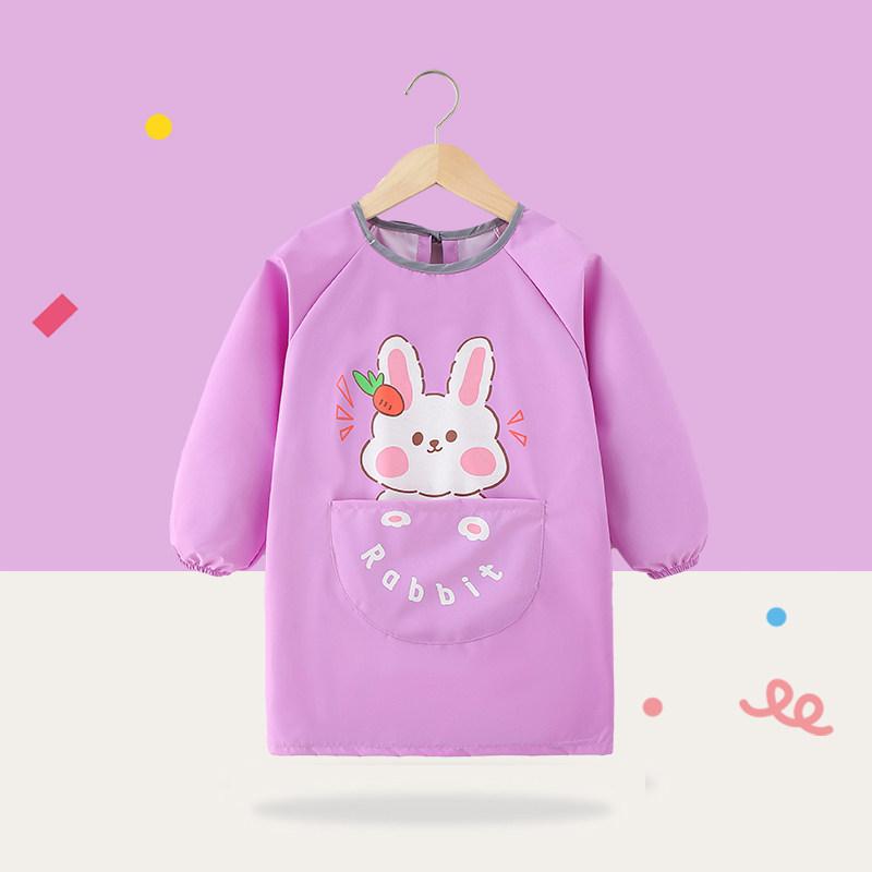 Painting Apron Double Layer Waterproof Painting Coat School with Pockets Painting Gown Children 6~8 Years Craft Apron Painting