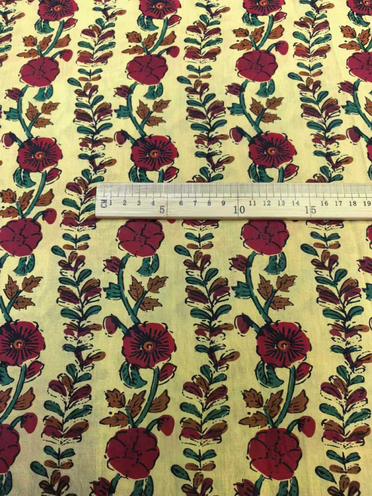 Chinese Block-Printed Cotton Skin-Friendly Cotton Fabric for Dresses,shirt, Vest