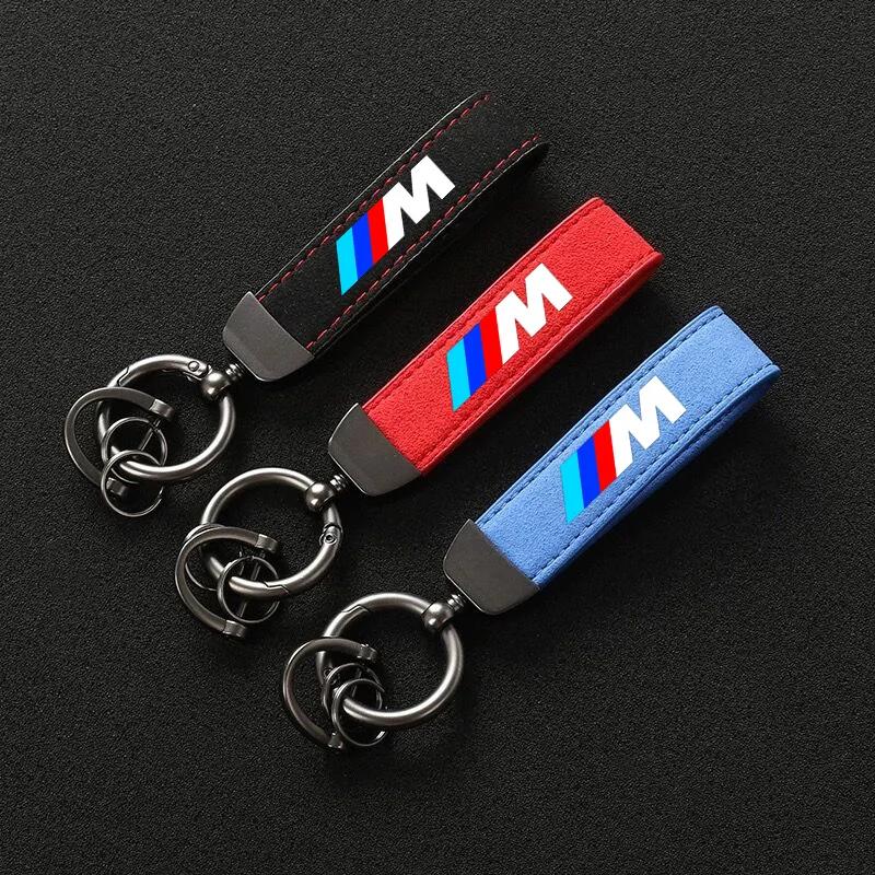Car Sticker Hot 2025 Vintage Leather Car Keychian Rings Vehicle Keyring Key Holder For BMW M Emblem E46 E36 E34 F10 E90 F30 E60
