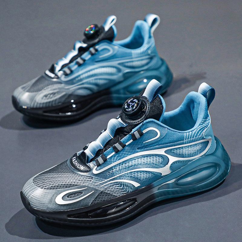 

Rotating button men s shoes autumn breathable mesh versatile casual popcorn shock-absorbing air cushion sneakers dad shoes 44