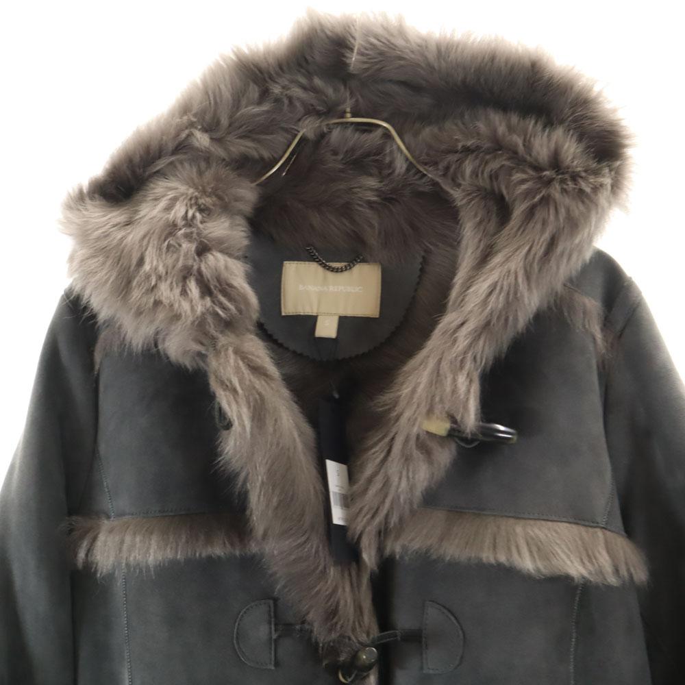 Banana Republic With real fur Mouton coat S gray Women Used