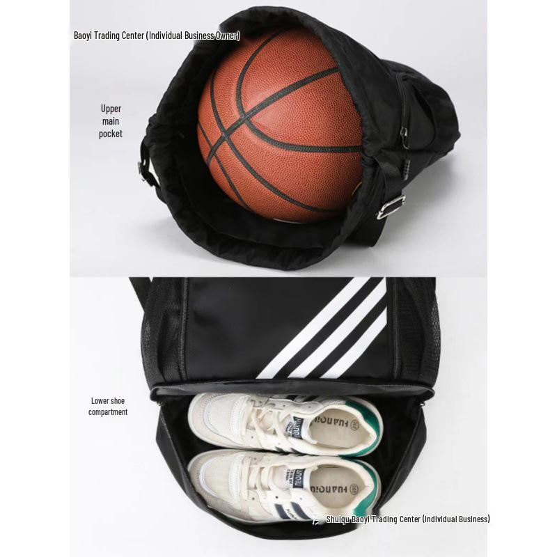 Lightweight Drawstring Backpack with Large Capacity & Wet/Dry Separation for Travel, Swimming & Basketball