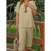Fashion 2 Piece Sets Womens Outfits Elegant and Fashionable Solid Color Short Set for Plus Size Women's Clothing