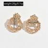 Geometric Statement Earrings For Women With Zinc Alloy Plating Fashion Winter