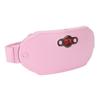 Electric Waist Massage Belt Temperature Adjustable Hot Compress Menstrual Vibration Heated Waist Belt (Pink)