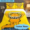 Custom Name 3PCS Gar-field's Pawsome  Bedding Set Including 1pc Duvet Cover And 2pcs Pillowcases for Bedroom, Dormitory Gift Home Decor