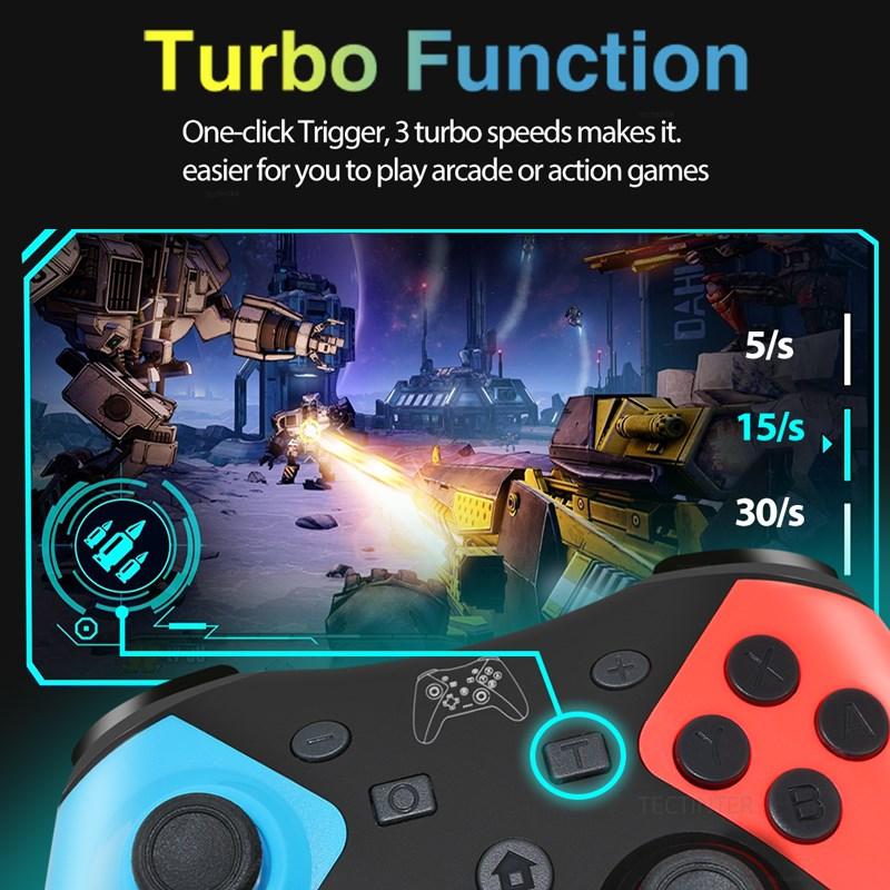 Wireless Gamepads Bluetooth Controller Compatible Nintendo Switch 2/Switch Oled/Switch Lite for PC Control Android/IOS Phone