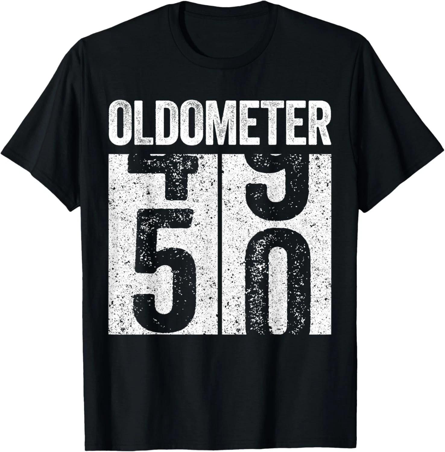 Oldometer 50 Футболка Мужская Женская Футболка на 50-летие Подарок Унисекс Футболка S