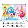 Anime Hirogaru Sky Background For Photography Bunny Easter Eggs Vintage Wood Board Kids Birthday Party Decor Backdrops