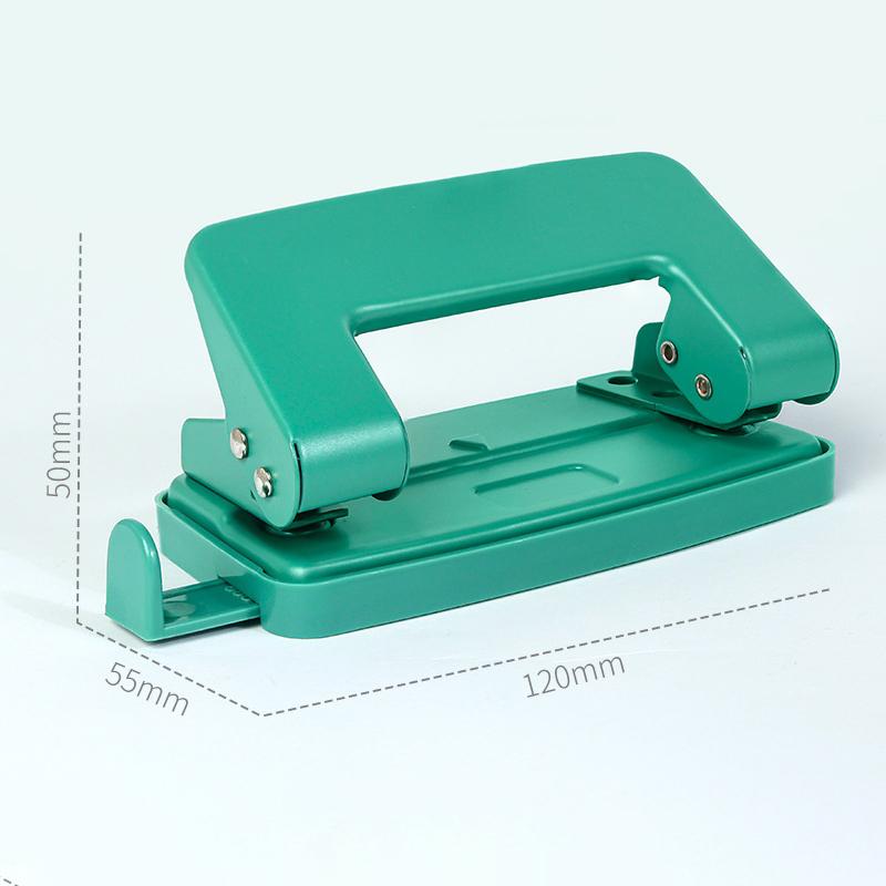 Mini 2-Hole Punching Machine Diy Hole Punching Detection Book Page Stitcher Office Stationery Macaron Color
