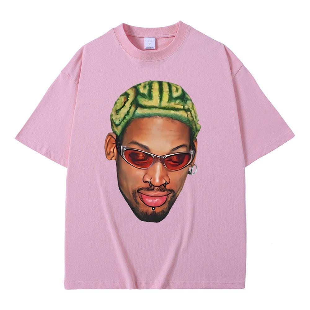 The Worm Dennis Rodman Head Graphic Tshirt Male Vintage Oversized Basketball Boys T Shirt Men's Hip Hop Fashion Street T-shirts