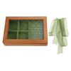 Wood Jewelry Display Box Single-layer Portable Jewelry Box Earrings Storage Box