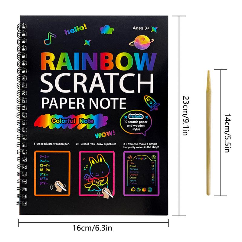 Kids' DIY Scratch Art Book: Creative Colorful Doodle & Drawing Book for Kindergarten