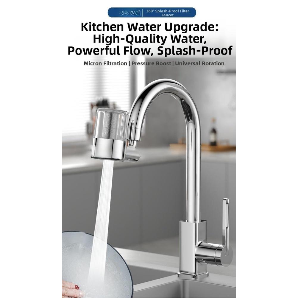 Dual-mode Operation Faucet Extender 720° Swivel Stainless Steel Core