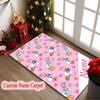 [Daisy Duck Donald Duck Hearts Area Carpet] Easy Maintenance Chair Rug for Conference Room Use, Customize Name Floor Mat
