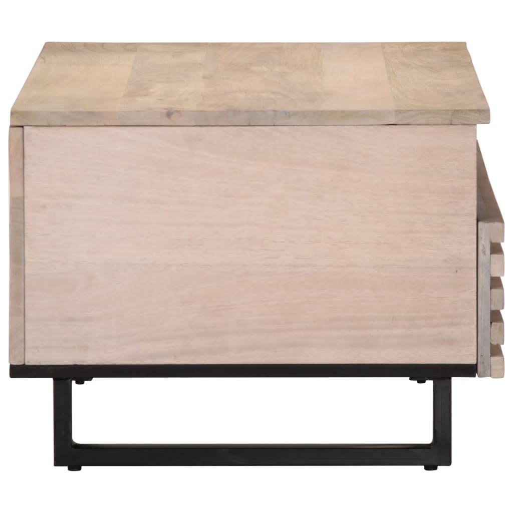 : Stolik kawowy, 80x55x40 cm, lite drewno mango