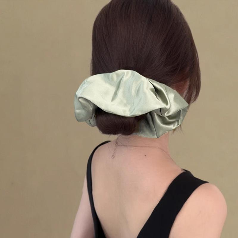 Korean Style Satin Large Intestine Ribbon Hairband Gentle Temperament Black Mourning Hair Accessories