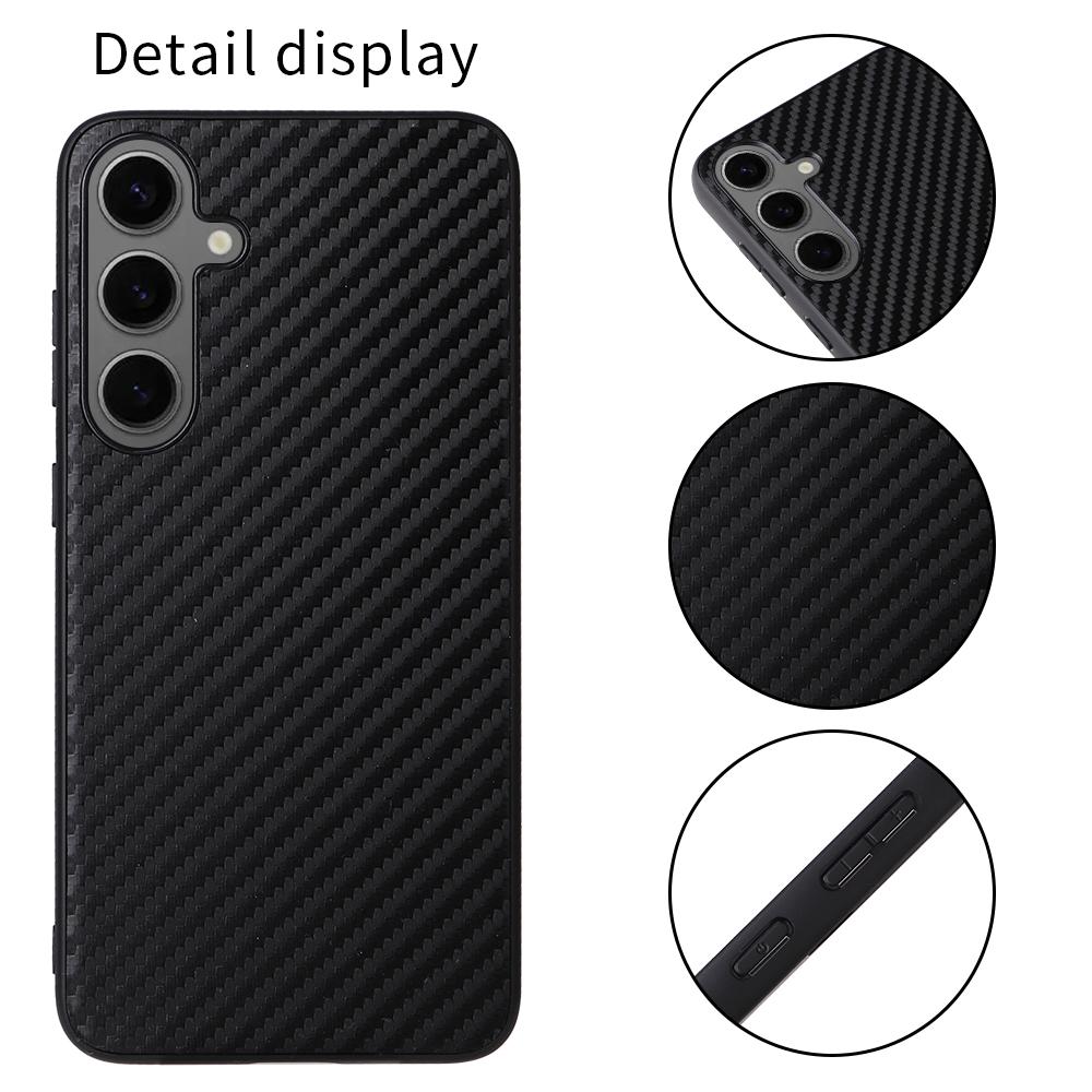 

For Samsung Galaxy S25+ Case PU Leather+TPU+PC Phone Back Cover Black Glitter