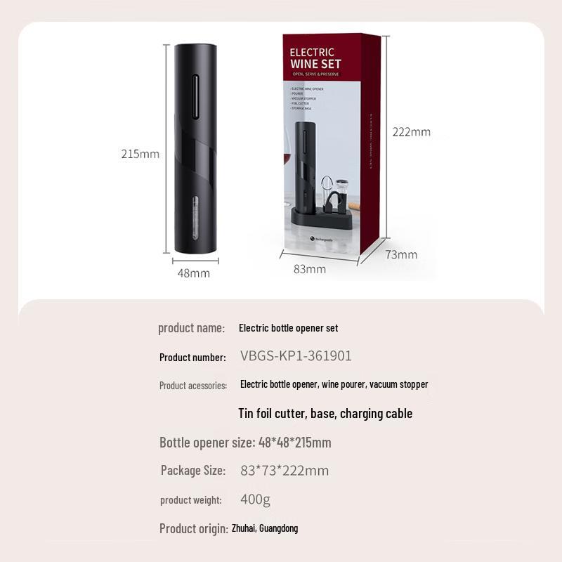 CLITON Elektrische Wijnopener Set