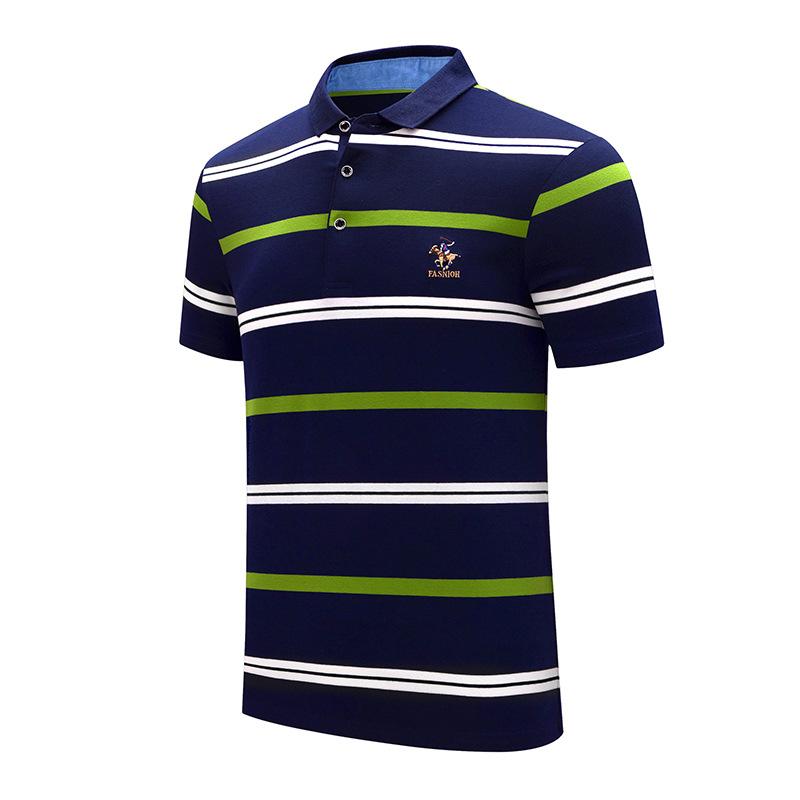 Summer Lapel Short -Sleeved T -Shirt Youth Self -Cultivation Casual Polo Shirt Male Korean Cotton