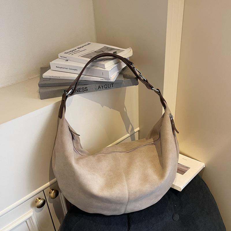 

Women hobos bags big capacity casual Armpit bag for ladies soft Faux suede handbag Wide strap Shoulder Crossbody Bags bolsa