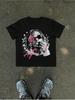 Retro Hip Hopowa Gwiazda I Portret Graficzny T-shirt Dla Unisex Wykonany ze 100% Bawełny Idealny Na Lato Streetwear I Codzienne Miejskie Stylizacje