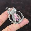 Rodonit Hänge 925 Sterlingsilver Hänge Handgjort Hänge Rodonit Ädelsten Smycken Boho Hänge Jubileumspresent Etnisk Stil Hänge