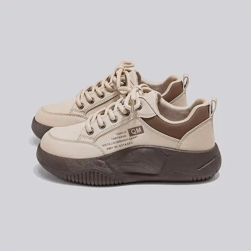 Demi-season Brown Shoes Woman Sneakers Loafers Boots To Shoes 34 Size For Women Sports Festival Drop Shipping Dropshiping