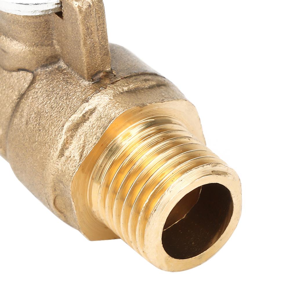 Male To Male Thread Brass Pipe Ball Valve Two Way Mini Ball Valve Shut Off Valve (G1 4 )