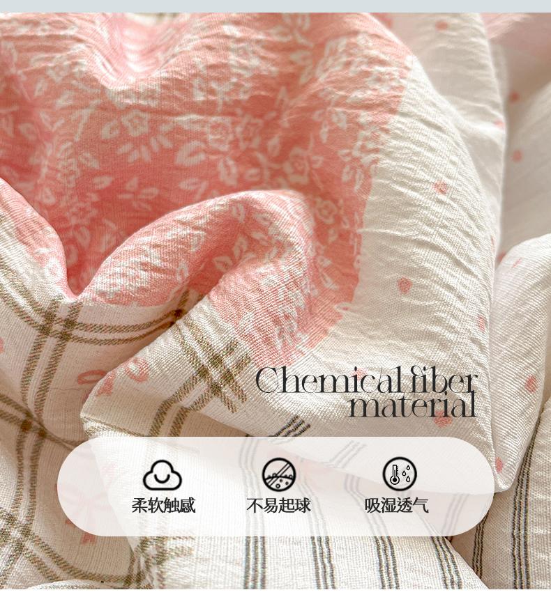 2026 New Cloud Feeling Puff Cotton Small Fresh Lace Bed Cover Bed Sheet Style Summer Quilt - Summer