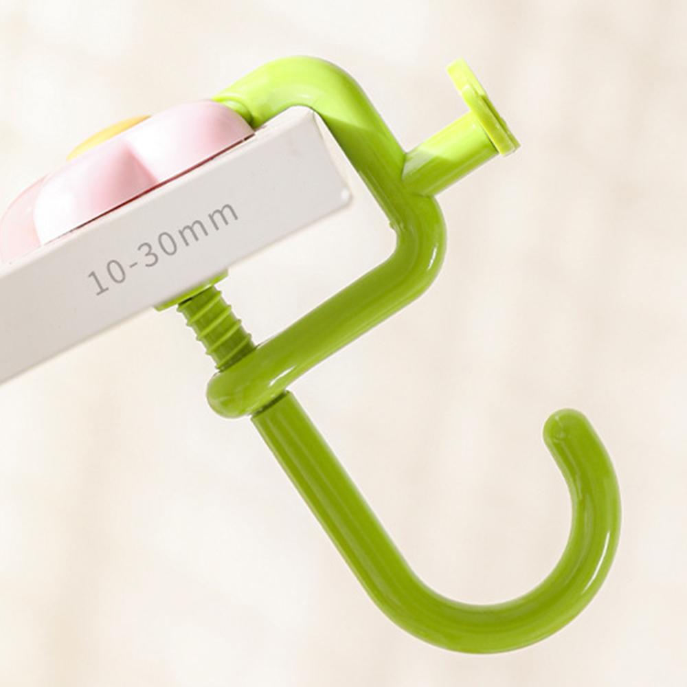 Desktop Storage Hook Flower-Shaped Adjustable Hook Desk Edge Hook Removable For Office Headphones Backpacks