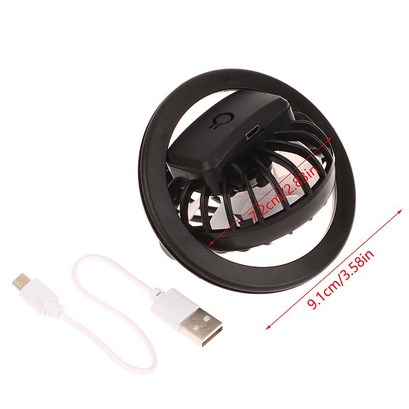 Usb Charging Fan 360° Rotating Small Fan Cooling Fan Portable Fan For Children Summer Fan Hat Accessories