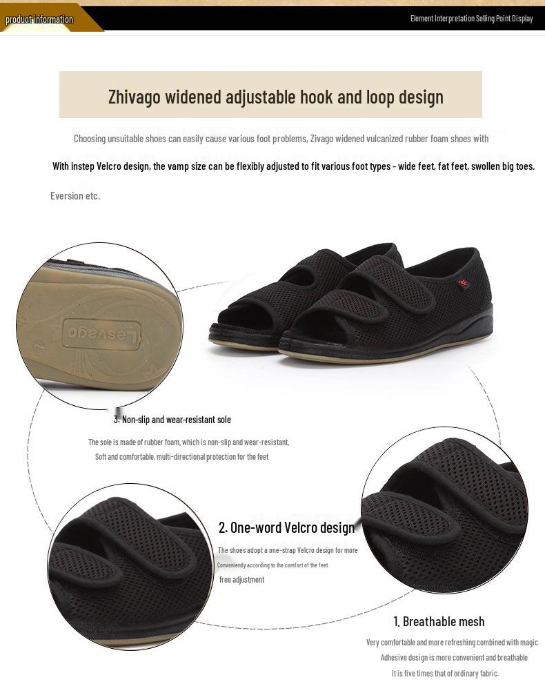 Nastavitelné extra široké boty pro střední věk a seniory: Ideální pro velké, oteklé, pooperační, vbočené palce a deformované nohy.