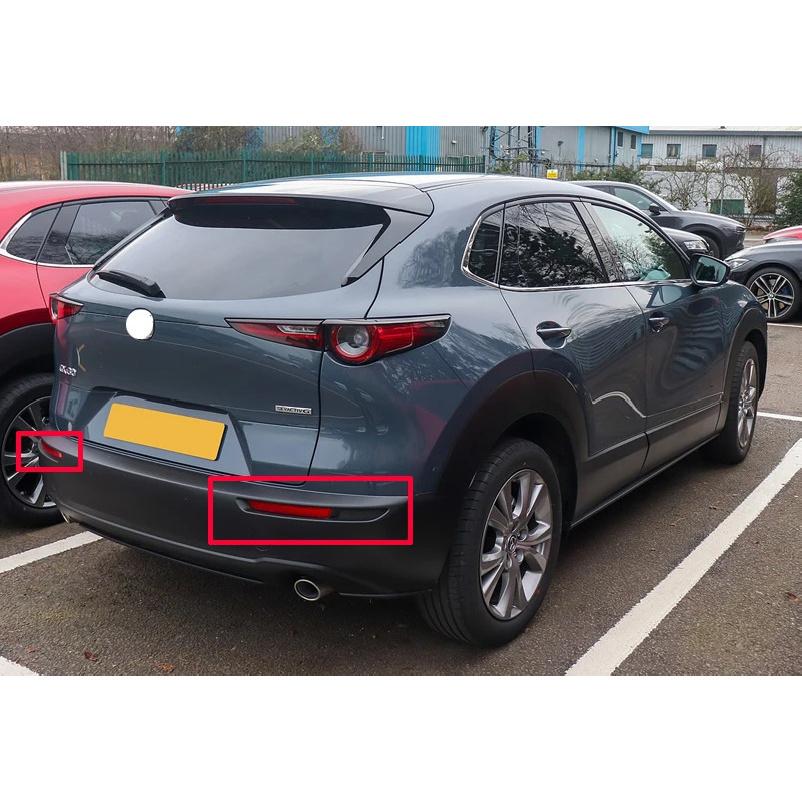 For Mazda CX-30 DM - Car Accessories ABS Chrome Rear Reflector Fog Light Lamp Cover Trim Bezel Frame Styling Garnish